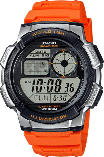 Casio AE-1000W-4BVDF Dijital Renkli Kordon Erkek Kol Saati 5 AE 1000W 4BVDF1 2