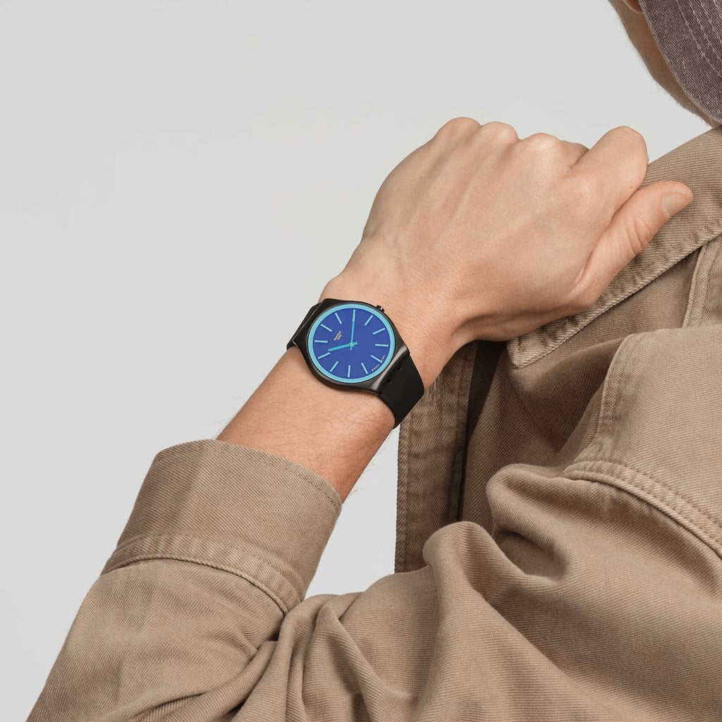 Swatch SS07B111 Obsidian Shimmer Erkek Kol Saati 7 Swatch SS07B111 Obsidian Shimmer Erkek Kol Saati - Görsel 5