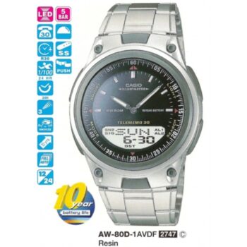 Casio AW-80D-1AVDF Digital Analog Erkek Kol Saati