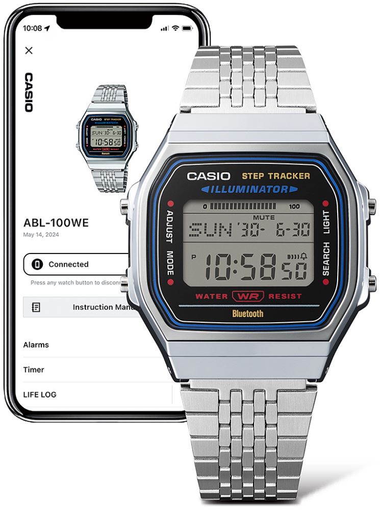 Casio ABL-100WE-1ADF Bluetooth Retro Kol Saati 3 Casio ABL-100WE-1ADF Bluetooth Retro Kol Saati