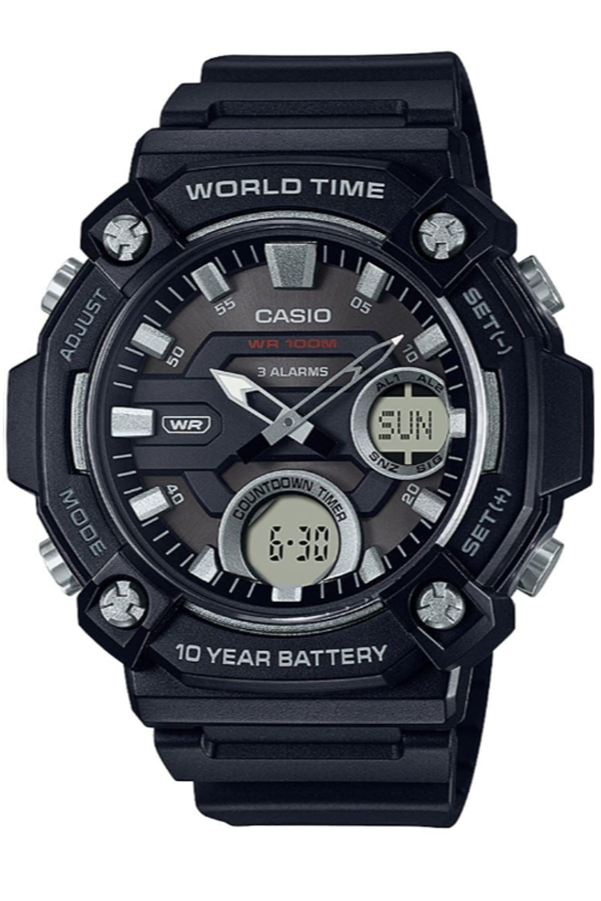 Casio AEQ-120W-1AVDF Analog-Dijital Erkek Kol Saati 3 Casio AEQ-120W-1AVDF Analog-Dijital Erkek Kol Saati