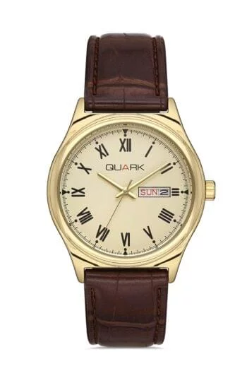 Quark QM-V006GL-9B Klasik Roma Rakamlı Unisex Kol Saati