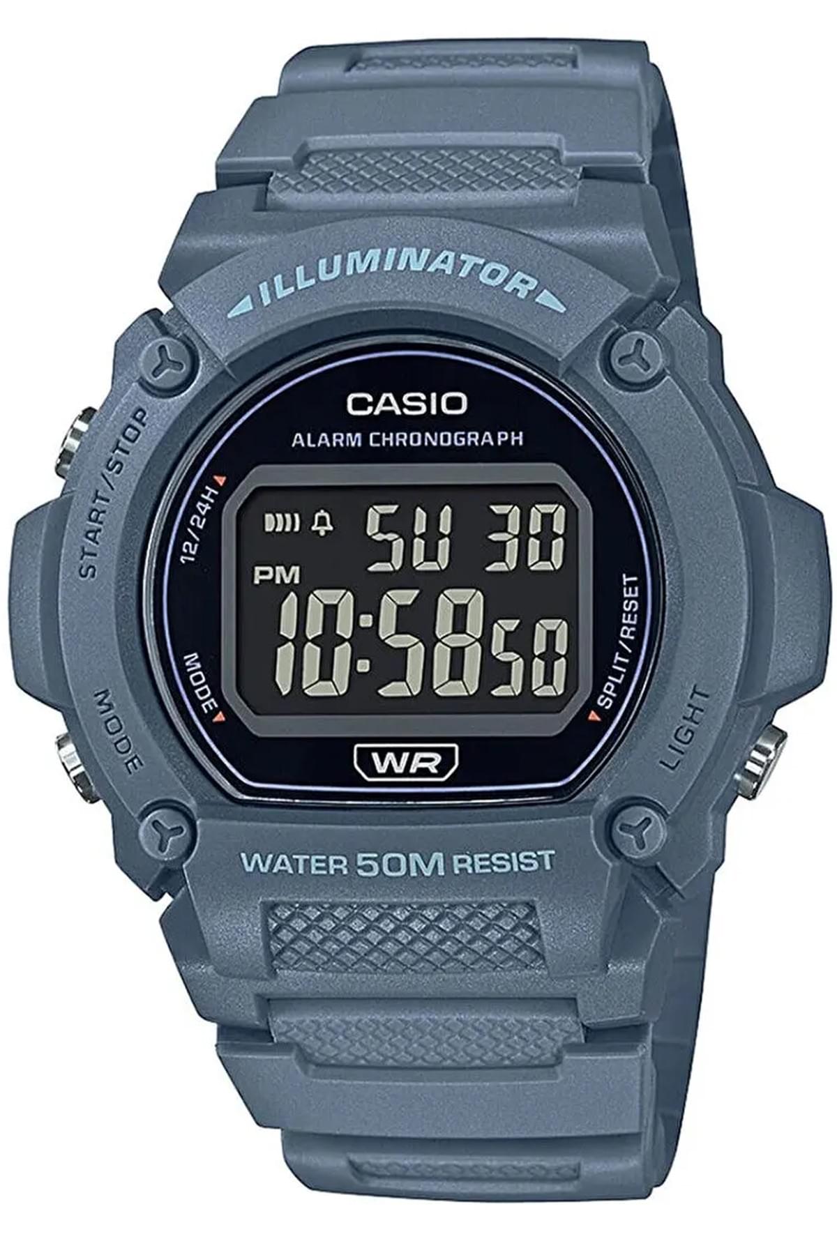 Casio W-219HC-2BVDF Dijital Silikon Kol Saati 3 Casio W-219HC-2BVDF Dijital Silikon Kol Saati